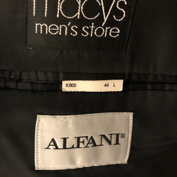 Macy’s -  Men’s Alfani Black Wool Coat. Size L. - Picture 8 of 8